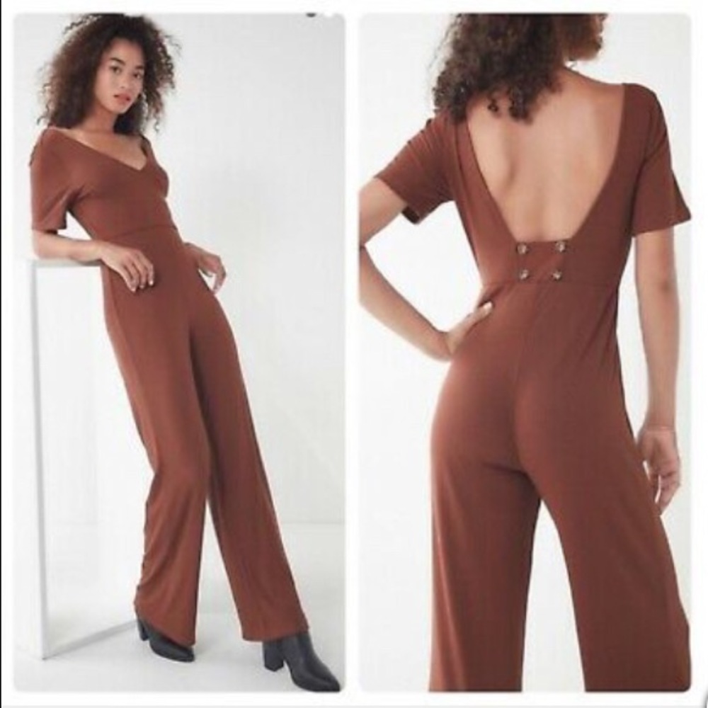 Urban outfitters brown jumpsuit